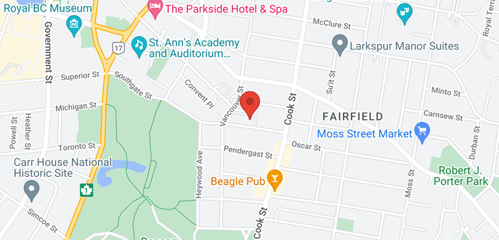 map of 305-1040 Southgate St